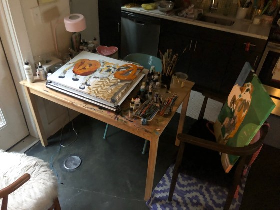 Kitchen-table-art-studio